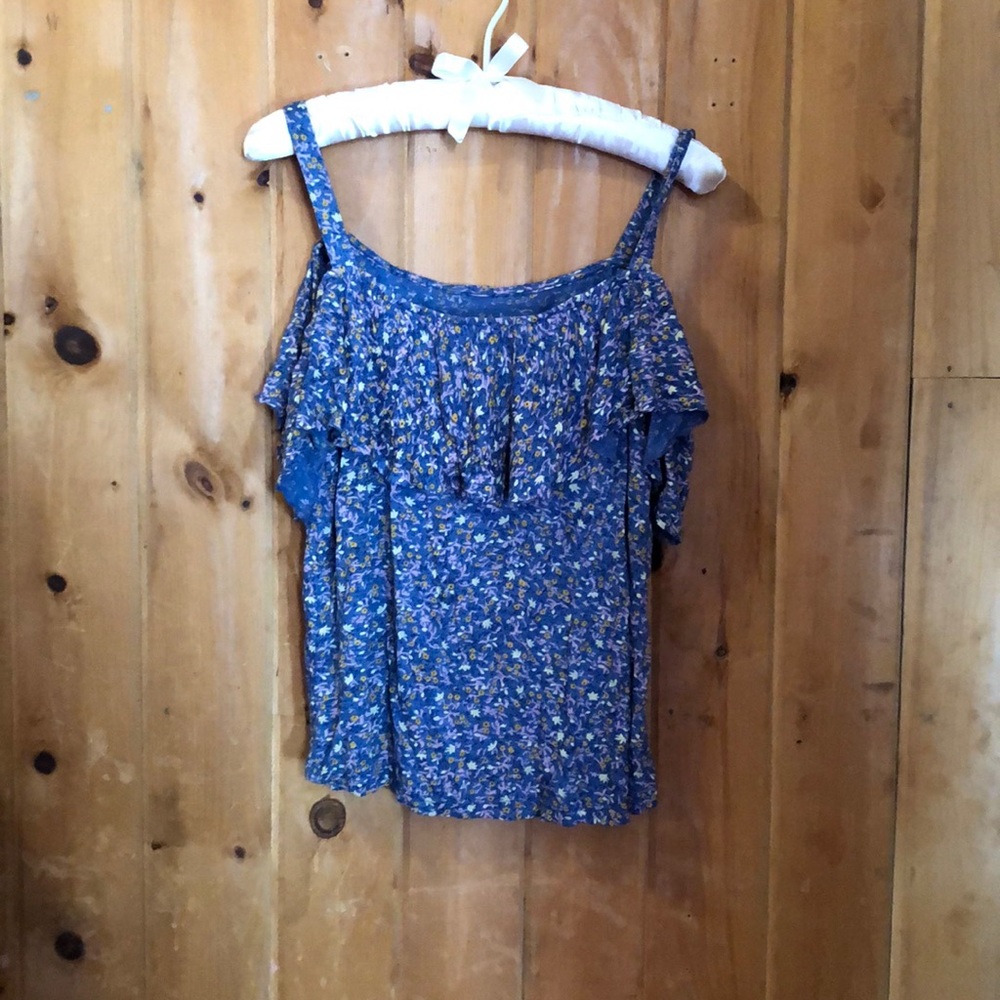 Floral off the shoulder top.